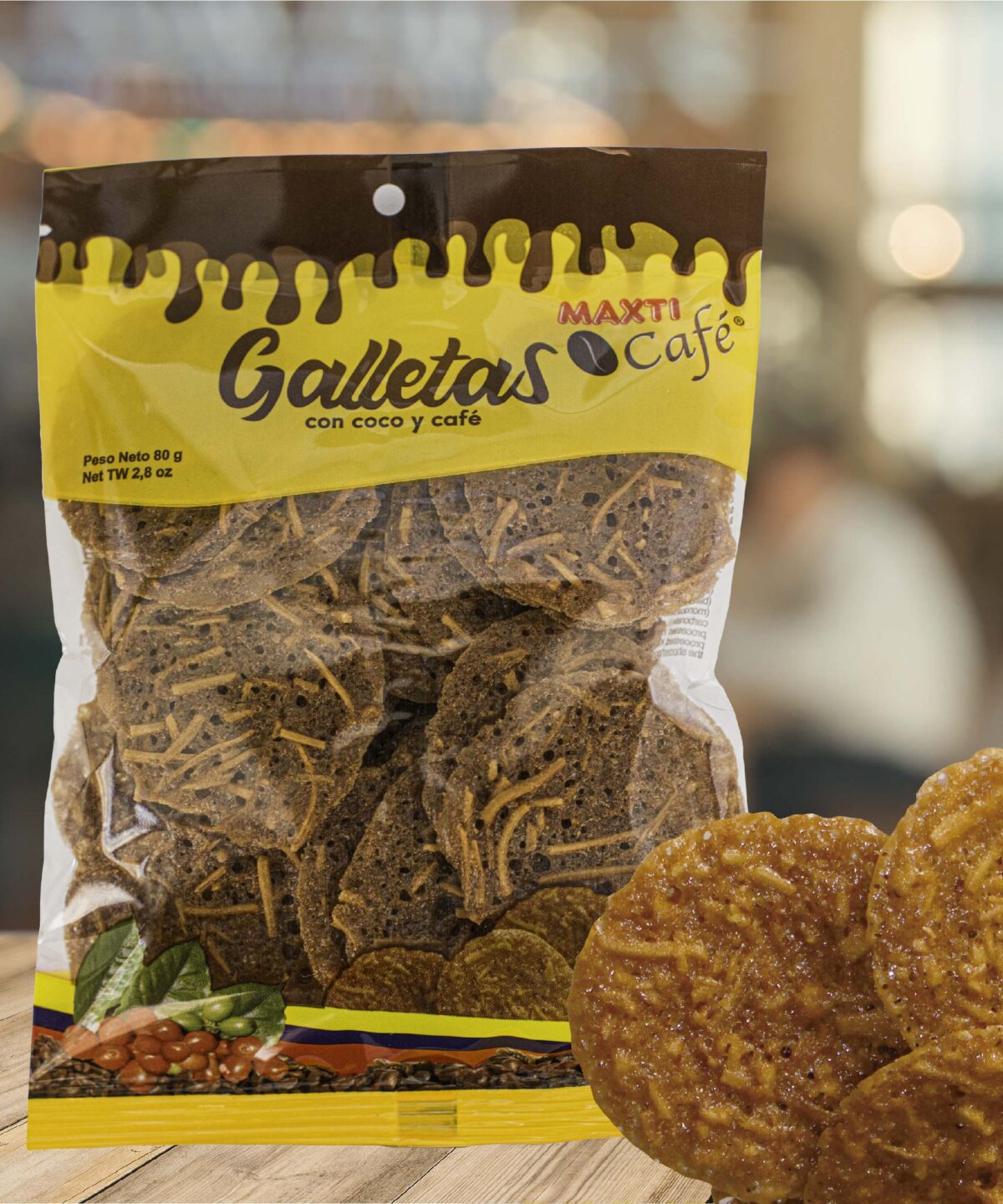 GALLETA MAXTI-CAFÉ bolsa (Coco-café y panela)